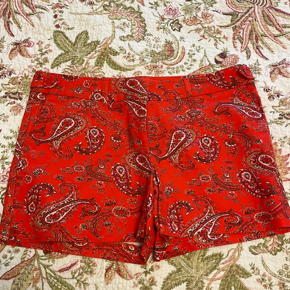 Willi Smith size 10 Red Paisley Shorts
